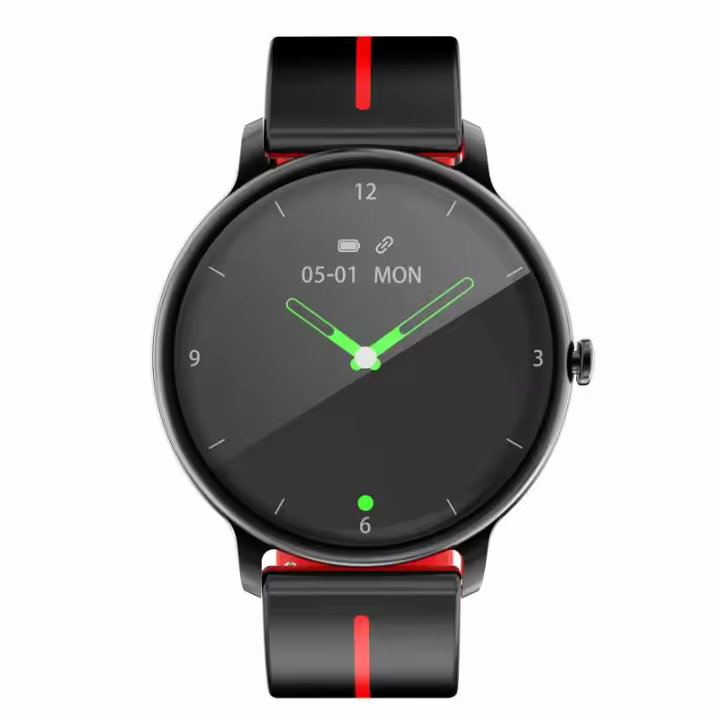 Reloj Inteligente NORTH EDGE G98 con Pantalla AMOLED Moda Medición de Oxígeno y Presión Sanguínea 150+ Modo de Ejercicio Pasos Calorías Material de Banda de Goma Color Negro Forma Redonda - 1