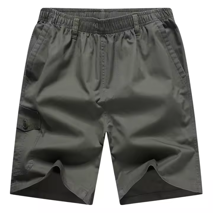 Pantalones cortos informales finos para hombre, Shorts elásticos de moda, Color sólido, transpirables, para playa, novedad de verano - 1