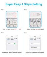Miniteclado inalámbrico Bluetooth para ordenador portátil, tableta, teléfono, Ipad, teclado recargable para juegos, Android, iOS, Windows - details 7