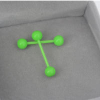 2 unids/lote de piercing de estilo indio luminoso, 1,6x19x6mm, piercing de lengua de barra recta, joyería corporal acrílica de calibre 14, anillo tragus - details 14