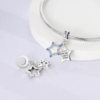 Colgante de la serie de estrellas y lunas para mujer, collar de pulsera DIY, cuentas de plata de ley 925, joyería fina colgante, cumpleaños Gi - details 6