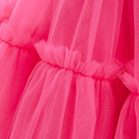 Summer Pink Trailing Lace Baby Girl Dress Toddler 1st Birthday Party Princess Dresses for Girl Formal Puffy Wedding Gown Vestido - details 12