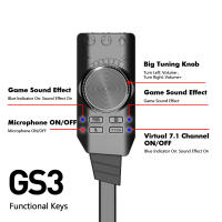 Tarjeta de Sonido USB Externa GS3 Adaptador de 7.1 Canales con Jack de Auriculares y Micrófono - details 4
