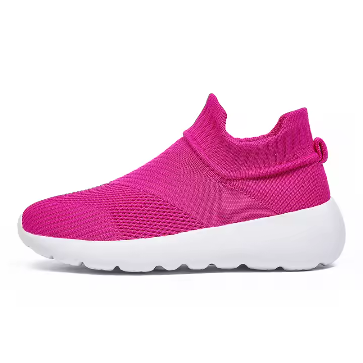 Zapatos para correr sin cordones para mujer, zapatillas de deporte de malla transpirable, calzado informal para caminar - 1