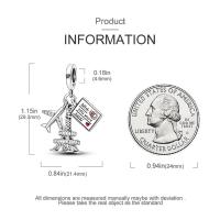 Encantos de Serie Zirconia de Plata Esterlina S925 100% Real para Mujeres Joyería Fina de Cumpleaños Ajuste a Pulsera y Bangle de 3mm - details 23