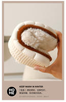 Zapatos de confinamiento transpirables, antideslizantes y cálidos de suela gruesa de color sólido, pantuflas para el hogar. - details 7