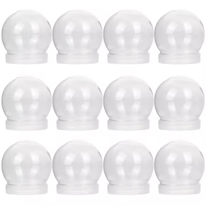 Frasco redondo de plástico transparente para embalaje de dulces y galletas, frasco de almacenamiento de 140ML, decoración de Navidad, 12 unidades/lote, 2023 - 1