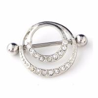 Anillos redondos dobles para pezones, Piercing de pezón de aleación, joyería corporal, 2 piezas, 16G - details 5