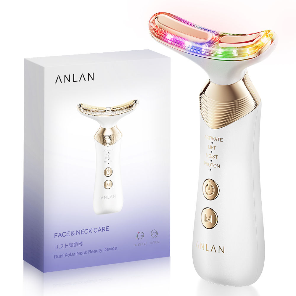 Anlan Masajeador de Cuello con Dual Polar Fade Elimina Arrugas y Papada