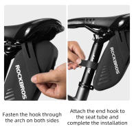 ROCKBROS-bolsa para SILLÍN de bicicleta, resistente al agua, con capacidad de 0,6 l, para colgar luces traseras - details 11