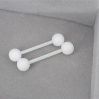 2 unids/lote de piercing de estilo indio luminoso, 1,6x19x6mm, piercing de lengua de barra recta, joyería corporal acrílica de calibre 14, anillo tragus - details 9