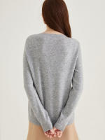 LINY XIN Women's Crew Neck Cardigan Sweater 100% Merino Wool Spring Fall Lightweight Soft Long Sleeve Knitted Coat - details 26