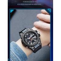 Reloj Deportivo electrónico gradient colorido para hombre, aleación Nueva, brillante, resistente a Agua, 2024 - details 0