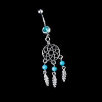 Atrapasueños de cristal austriaco para el Ombligo, Piercing de acero quirúrgico para Ombligo, 2 piezas - details 5