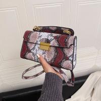 Elegante Bolso de Mano de Cuero PU Patrón de Piel de Serpiente Impermeable, Resistente al Desgaste - details 48