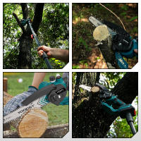 YOFIDRA - Podadora Telescópica Eléctrica Inalámbrica de 8 Pulgadas, 2 en 1, Motosierra para Ramas Altas, Herramienta de Podar para Jardín, Compatible con Batería Makita de 18V, Juego de Pines - details 11