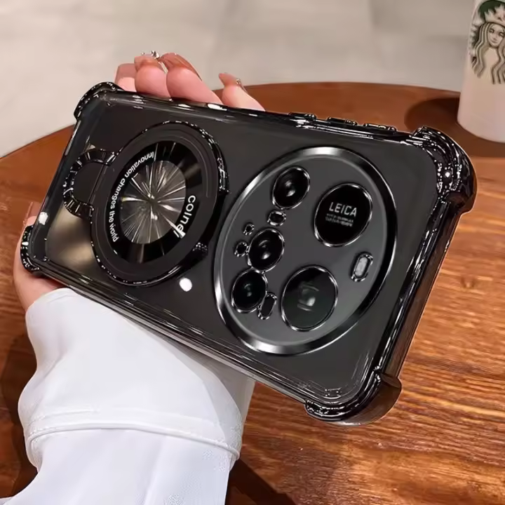 Funda Sencilla de Cuatro Esquinas Anti-Caída para Xiaomi 15 Ultra Soporte Magnético de TPU Transparente - 1