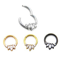 Anillos de Aro para la nariz de alta calidad, 16g, 100%, anillo de acero quirúrgico para la nariz, colgador de piercing para el cuerpo, joyería de moda, 1 ud. - details 1