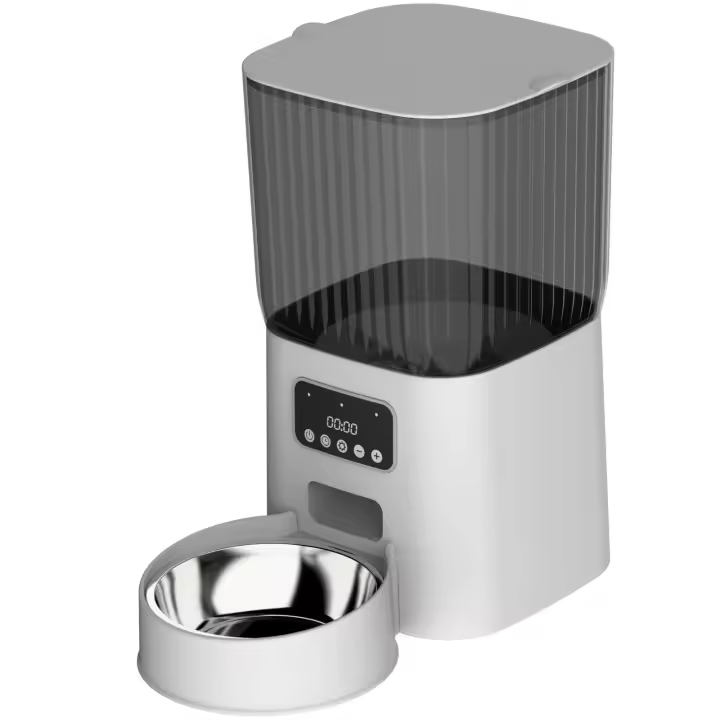 Comederos automáticos para mascotas, alimentador temporizado de gran capacidad para gatos y perros, dispensador de comida seca, 5l - 1