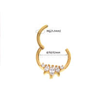 Anillos de Aro para la nariz de alta calidad, 16g, 100%, anillo de acero quirúrgico para la nariz, colgador de piercing para el cuerpo, joyería de moda, 1 ud. - details 8