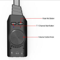 Tarjeta de Sonido USB Externa GS3 Adaptador de 7.1 Canales con Jack de Auriculares y Micrófono - details 3