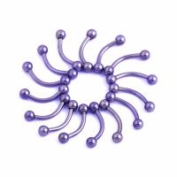 Piercing de ceja de acero quirúrgico 316L, Piercing de labio Punk, 1,2x10x3mm, anillo de lengua, anillos de diente, Piercing corporal, 5 unidades por lote - details 1