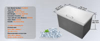 SucceBuy Nevera de hielo empotrable, refrigerador de acero inoxidable de 14 pulgadas de largo x 12 pulgadas de ancho x 18 pulgadas de alto, contenedor de hielo para cocina al aire libre de 40 cuartos con tapa, tubo de drenaje, tapón para vino y cerveza - details 10