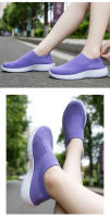 Zapatos para caminar para mujer, zapatillas de calcetín a la moda, mocasines cómodos y transpirables, zapatos informales antideslizantes - details 3