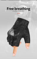 Guantes de cuero Real para motocicleta, impermeables, a prueba de viento, cálidos, transpirables, táctiles, para invierno y verano - details 36