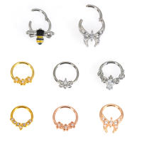Anillo de Nariz de Zirconia Cúbica sin Alergias de Starbeauty Piercing de Alta Calidad Joyería Corporal de Metal 16G para Fiestas y Ocasiones Especiales - details 0