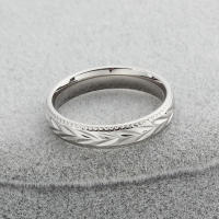 Anillo de Boda de Acero Inoxidable Joyería de Moda para Parejas en Color Oro Plata - details 1