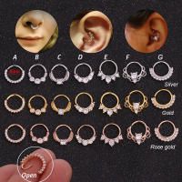 2 uds 8mm daith ajustada Torre tragus anillo piercing joyería cz nariz aro cartílago de hélice pendiente - details 1