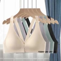 Sujetador de talla grande con hebilla frontal, ropa interior ajustable, Sexy, hermosa espalda, cómoda, pechos fruncidos, Sujetador deportivo transpirable - details 2