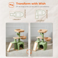 Árbol para gatos pequeño 2 en 1 con poste rascador, rascadores para gatos, condominio para gatitos, accesorios para gatos - details 10