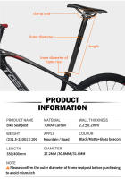 TOSEEK Carbon Seatpost 27.2/30.8/31.6mm Matte Black MTB/Road Bike Seat Post Offset 0mm Bicycle Seat Post Length 400mm Bike Parts - details 4