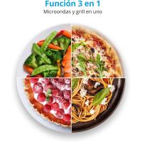 Microondas 3 en 1 con función de Grill y aire caliente, potencia de 800 vatios, potencia de Grill/aire caliente de 1200 vatios, 23L, MD17495, plata - details 3