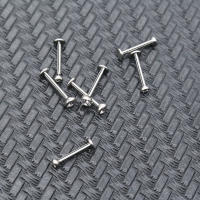 2 piezas ASTM F136, 20G, 16G, 2-4mm, Pin de empuje sin rosca, Labret Stud, titanio, Piercing para nariz, oreja, labio, joyería corporal - details 4