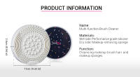Limpiador de brochas de maquillaje Jessup, tapete de silicona 2 en 1 para lavado en seco y húmedo, esponja para remover el color de las brochas, herramientas de limpieza cosmética - details 1