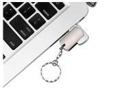 Drive de Flash USB JASTER de 64GB Lote de Regalos Creativos Mini Pendrive de Metal Plateado - details 7