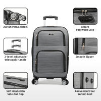 Maleta de Tela de Mano de 20 Pulgadas, Expandible para Cabina de Avión, con 4 Ruedas Giratorias, Maletas de Embarque Expandibles, Maleta Trolley de Gran Capacidad - details 5