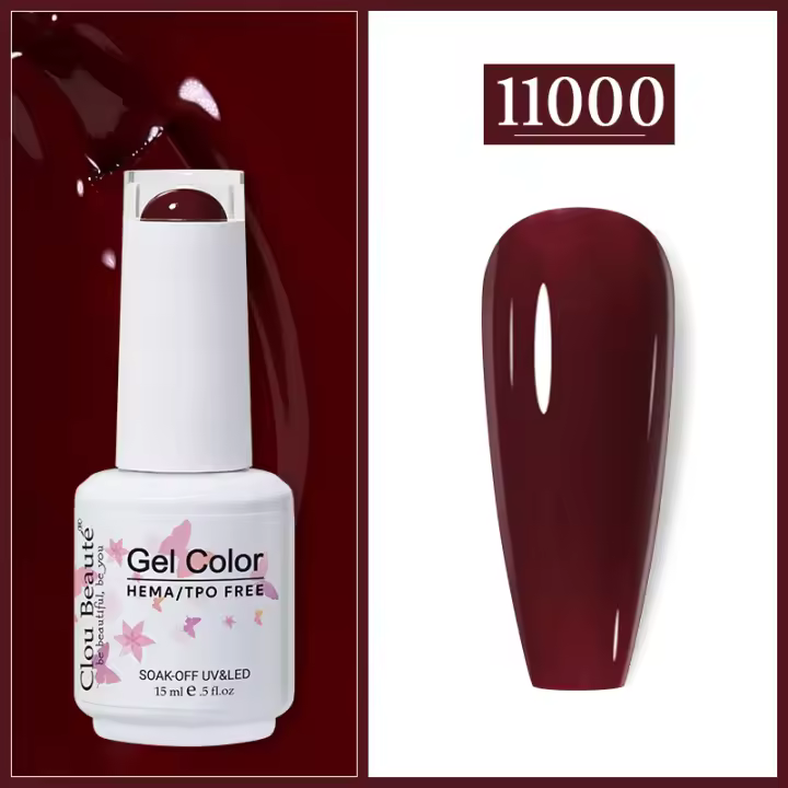 Esmalte de Uñas Clou Beaute Gel en Colores Rosa y Rojo para Serie Semi Permanente Arte de Uñas Top Coat de Lacado de Gel UV - 1