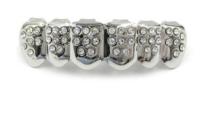 Juego de dientes de plata y oro estilo hip hop para hombre y mujer, joyería brillante, color dorado y plateado, 1 ud. - details 11