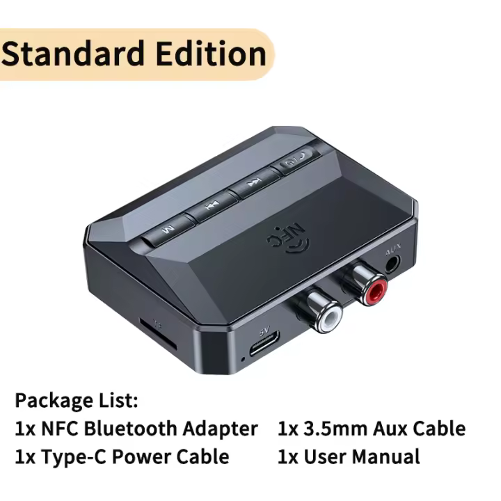 Receptor de Audio NFC con Bluetooth 5,3, compatible con USB, u-disk, reproducción de tarjeta TF para altavoz con cable, altavoz doméstico, amplificador de potencia, auriculares, Coche - 1
