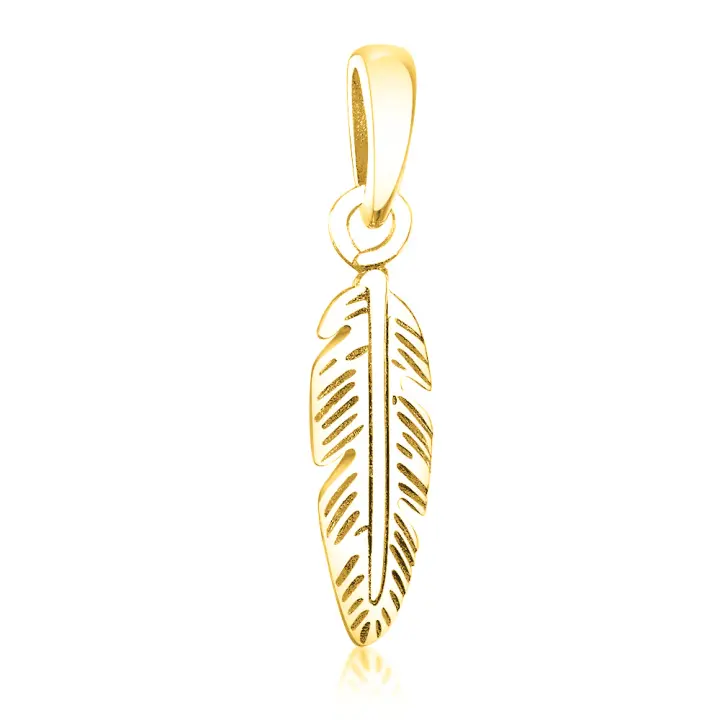 Cuentas colgantes de plumas de plata de ley 925, dijes aptos para pulsera, collar, fabricación de joyas DIY - 1