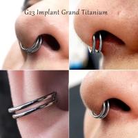 1Pc astm f136 titanium piercing de la nariz 16g cz con bisagras tabique clicker Segmento de cartílago de la oreja tragus hélice anillo penetrante de labios joyería - details 10