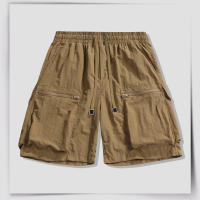 Men New Fashion Cargo Shorts Summer Solid Color Leisure Beach Surf Shorts volleyball Motion Hawaii Holiday Style Shorts Men - details 5