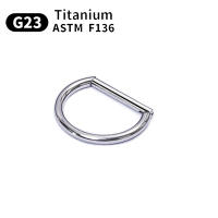 100%-pendientes de titanio G23 para mujer, piercing para la nariz, medio anillo en forma de d, segmento, cartílago - details 6