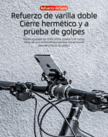 Soporte de Teléfono ROCKBROS para Motocicleta Bicicleta Eléctrica Soporte Mecánico de Cinco Garras de Aleación de Aluminio CNC Adecuado para Smartphones - details 7