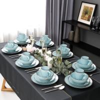 MALACASA Juego de Platos de Cerámica Vancasso Navia Oceano Blue 16 Piezas - details 10