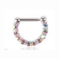 Aros de circonia aaa de 16G para mujer, piercing para la nariz, color plateado, joyería para el cuerpo, piercing para el pezón y el tabique falso - details 5